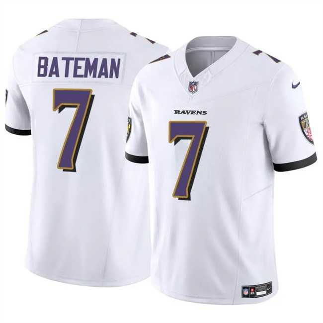 Men & Women & Youth Baltimore Ravens #7 Rashod Bateman White 2023 F.U.S.E Vapor Limited Jersey,We sell and wholesale Men & Women & Youth Baltimore Ravens #7 Rashod Bateman White 2023 F.U.S.E Vapor Limited Jersey on line form chian!
